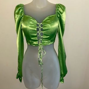 Green Fashionnova Croptop